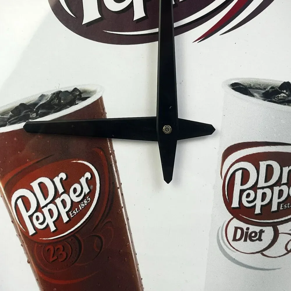 Vintage Dr Pepper Wall Clock Retro Advertising Collectible Tested Working